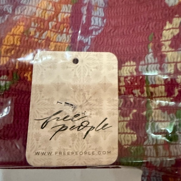 Free People Morning Glory Floral Smocked Burgundy  Long Sleeve Maxi Dress NWT M - Picture 5 of 9